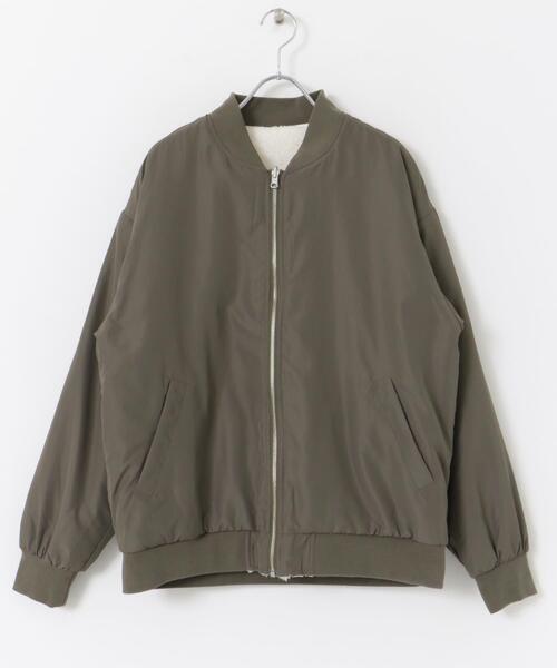 ITEMS URBANRESEARCH(アイテムズ アーバンリサーチ)の「裏ボア リバーシブル MA-1(MA-1・メンズ・カーキ/ベージュ/ブラック・LARGE/MEDIUM)」の11枚目の写真