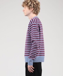 caban（キャバン）の「CABaN アルパカボーダー クルーネックプル
