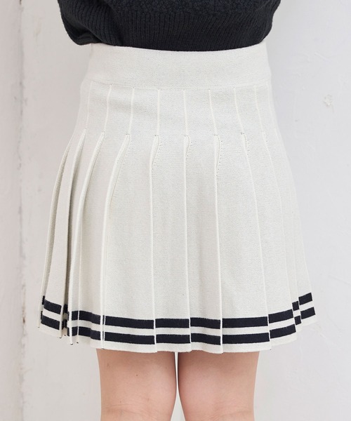 titty&Co. PETIT(ティティアンドコープティ)の「【titty&Co.PETIT 】ジャガードプリーツラインスカート(スカート・レディース・ブラック/ホワイト・FREE)」の17枚目の写真