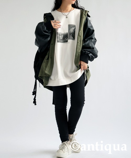 antiqua（アンティカ）の「フォトデザインプリントトップス（Tシャツ/カットソー・レディース・アイボリー・FREE）」の20枚目の写真