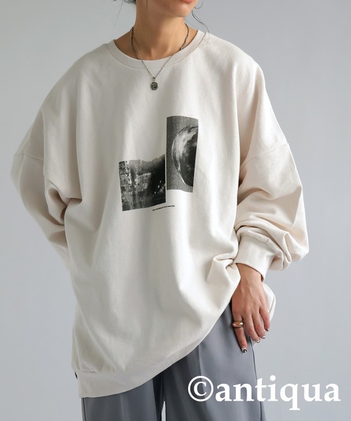 antiqua（アンティカ）の「フォトデザインプリントトップス（Tシャツ/カットソー・レディース・アイボリー・FREE）」の21枚目の写真