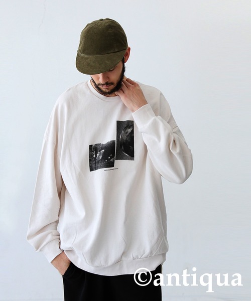 antiqua（アンティカ）の「フォトデザインプリントトップス（Tシャツ/カットソー・レディース・アイボリー・FREE）」の3枚目の写真