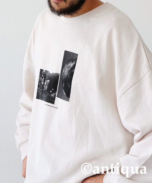 antiqua（アンティカ）の「フォトデザインプリントトップス（Tシャツ/カットソー・レディース・アイボリー・FREE）」の4枚目の写真