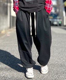 スウェットパンツ サルエルパンツ ワイド 起毛 ガウチョパンツ ジョガーパンツ レディース