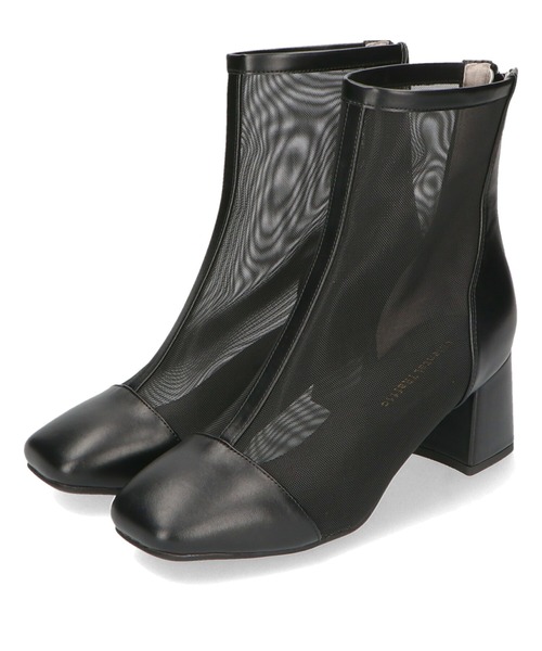 ORiental TRaffic（オリエンタルトラフィック）の「ヒールチュールブーツ 41106（ブーツ・レディース・ブラック/ベージュ・SS/S/M/L/LL/3L）」の7枚目の写真