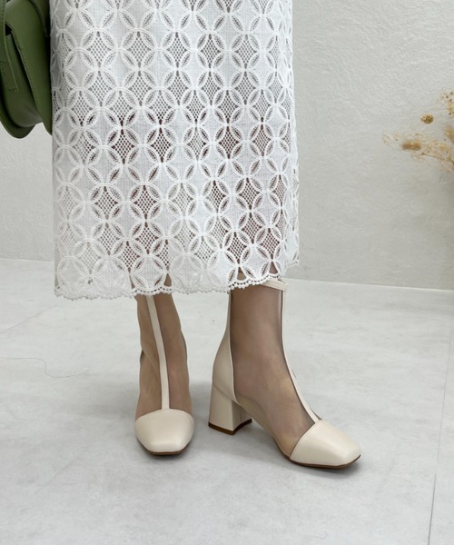 ORiental TRaffic（オリエンタルトラフィック）の「ヒールチュールブーツ 41106（ブーツ・レディース・ブラック/ベージュ・SS/S/M/L/LL/3L）」の18枚目の写真