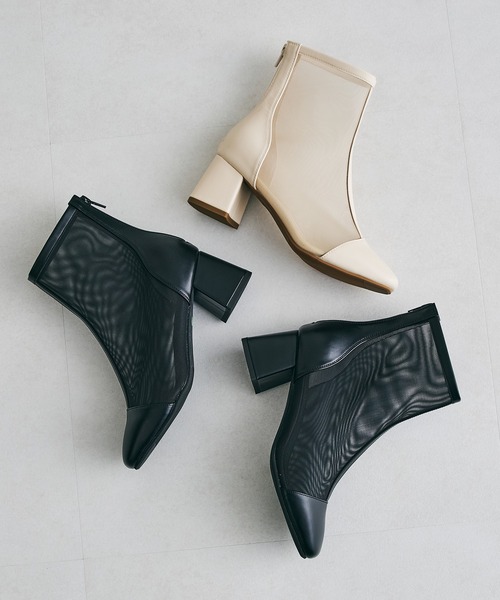 ORiental TRaffic（オリエンタルトラフィック）の「ヒールチュールブーツ 41106（ブーツ・レディース・ブラック/ベージュ・SS/S/M/L/LL/3L）」の21枚目の写真