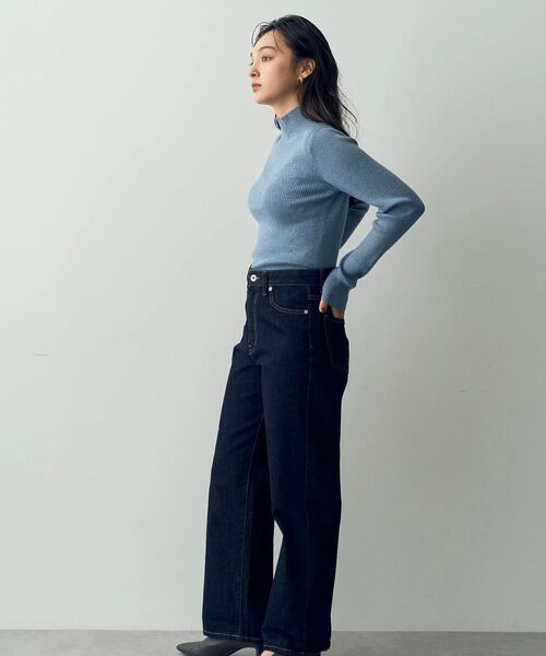 YECCA VECCA（イェッカヴェッカ）の「ラメ混ハイネックリブニット（ニット/セーター・レディース・ブラック/ベージュ/グレー/ブルー・FREE）」の10枚目の写真