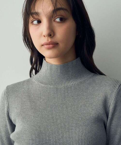 YECCA VECCA（イェッカヴェッカ）の「ラメ混ハイネックリブニット（ニット/セーター・レディース・ブラック/ベージュ/グレー/ブルー・FREE）」の13枚目の写真