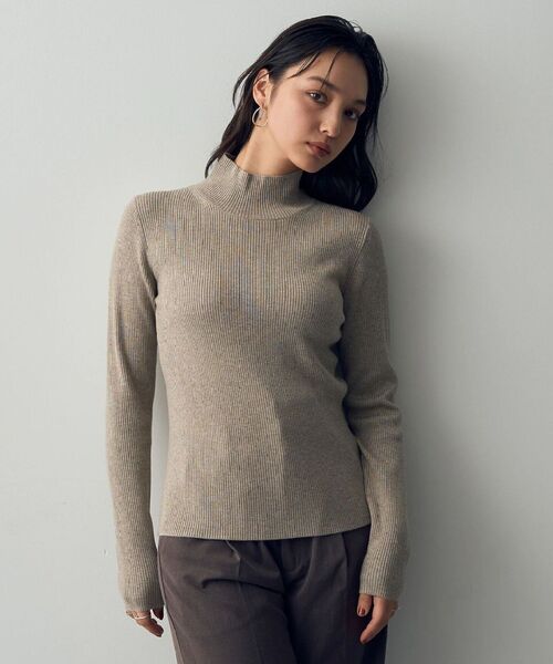 YECCA VECCA（イェッカヴェッカ）の「ラメ混ハイネックリブニット（ニット/セーター・レディース・ブラック/ベージュ/グレー/ブルー・FREE）」の21枚目の写真