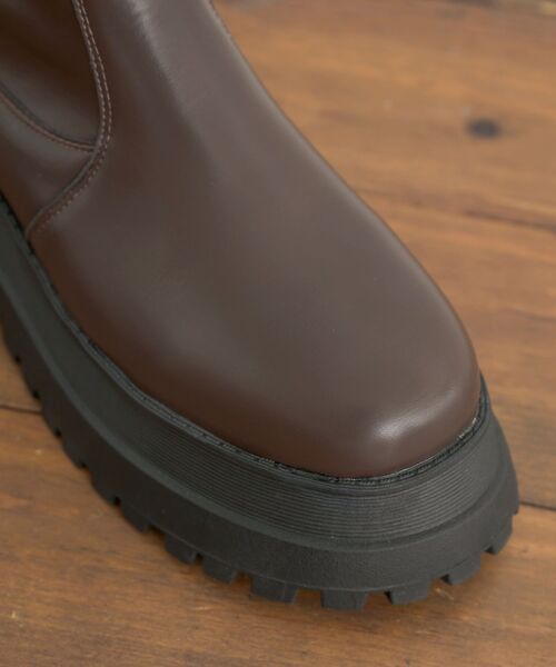 RETRO GIRL（レトロガール）の「厚底ストレッチブーツ（ブーツ・レディース・ブラック/ブラウン・LARGE/MEDIUM）」の12枚目の写真