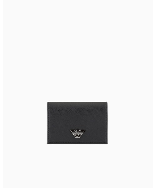 EMPORIO ARMANI（エンポリオアルマーニ）の「【エンポリオ アルマーニ】ASV カードホルダー フラップ＆イーグルプレート付き（名刺入れ・メンズ・ブラック系その他・FREE）」の5枚目の写真