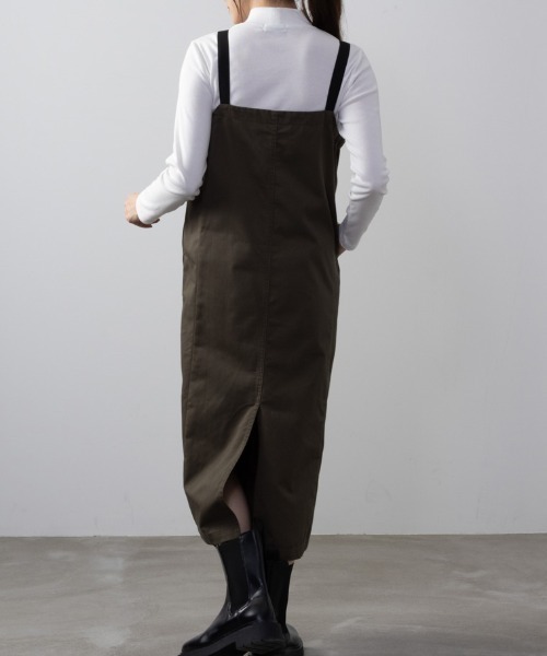 NAVY（ネイビー）の「NAVY カーゴ ジャンスカ ジャンパースカート（ジャンパースカート・レディース・カーキ/ブラック・M/L）」の11枚目の写真