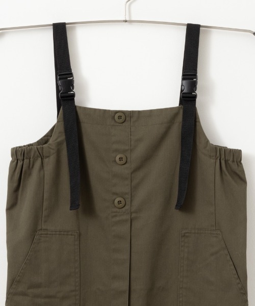 NAVY（ネイビー）の「NAVY カーゴ ジャンスカ ジャンパースカート（ジャンパースカート・レディース・カーキ/ブラック・M/L）」の6枚目の写真