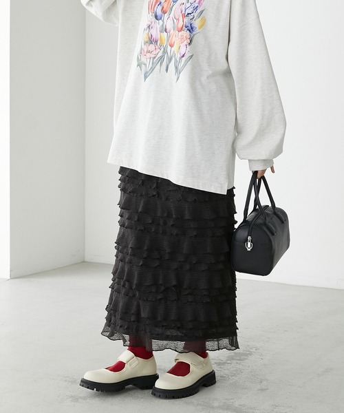 BONLECILL（ボンルシール）の「ベルクロバレエプラットフォームシューズ（バレエシューズ・レディース・アイボリー/ブラック/ブラウン/ブラック系1・L/M/S）」の18枚目の写真