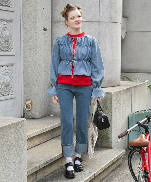 BONLECILL（ボンルシール）の「ベルクロバレエプラットフォームシューズ（バレエシューズ・レディース・アイボリー/ブラック/ブラウン/ブラック系1・L/M/S）」の8枚目の写真