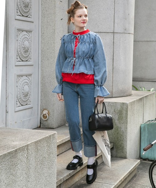 BONLECILL（ボンルシール）の「ベルクロバレエプラットフォームシューズ（バレエシューズ・レディース・アイボリー/ブラック/ブラウン/ブラック系1・L/M/S）」の6枚目の写真