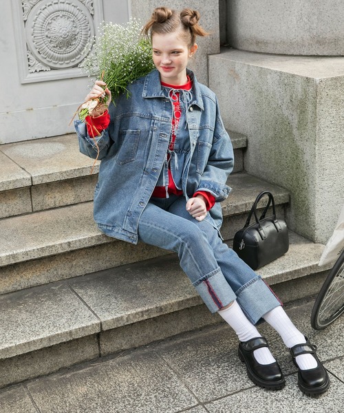 BONLECILL（ボンルシール）の「ベルクロバレエプラットフォームシューズ（バレエシューズ・レディース・アイボリー/ブラック/ブラウン/ブラック系1・L/M/S）」の11枚目の写真