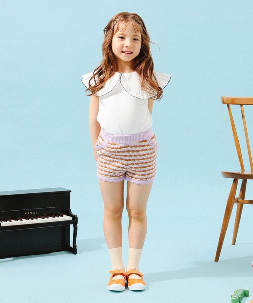 B:MING by BEAMS（ビーミングバイビームス）の「B:MING by BEAMS / 布帛衿 ノースリーブ プルオーバー カットソー（100～150cm）（Tシャツ/カットソー・キッズ・ブラック/ミント/ホワイト・110/140/130/120/100/150）」の7枚目の写真