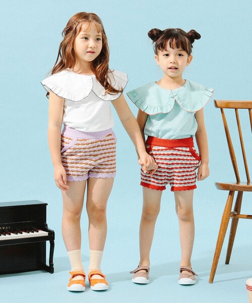 B:MING by BEAMS（ビーミングバイビームス）の「B:MING by BEAMS / 布帛衿 ノースリーブ プルオーバー カットソー（100～150cm）（Tシャツ/カットソー・キッズ・ブラック/ミント/ホワイト・110/140/130/120/100/150）」の10枚目の写真