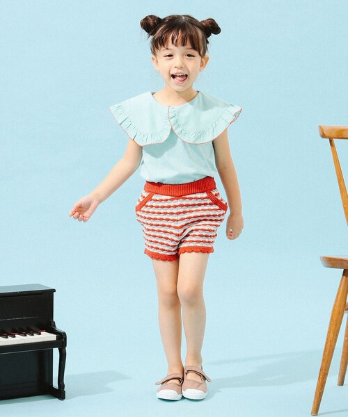 B:MING by BEAMS（ビーミングバイビームス）の「B:MING by BEAMS / 布帛衿 ノースリーブ プルオーバー カットソー（100～150cm）（Tシャツ/カットソー・キッズ・ブラック/ミント/ホワイト・110/140/130/120/100/150）」の13枚目の写真