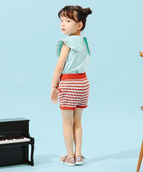 B:MING by BEAMS（ビーミングバイビームス）の「B:MING by BEAMS / 布帛衿 ノースリーブ プルオーバー カットソー（100～150cm）（Tシャツ/カットソー・キッズ・ブラック/ミント/ホワイト・110/140/130/120/100/150）」の14枚目の写真