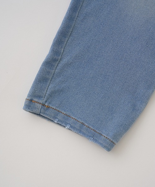b・ROOM(ビールーム)の「ダメージ加工でこなれ感バルーンデニムパンツ(デニムパンツ・キッズ・サックスブルー/ブルー・130cm/150cm/100cm/140cm/110cm/120cm)」の18枚目の写真