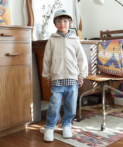 b・ROOM(ビールーム)の「ダメージ加工でこなれ感バルーンデニムパンツ(デニムパンツ・キッズ・サックスブルー/ブルー・130cm/150cm/100cm/140cm/110cm/120cm)」の10枚目の写真