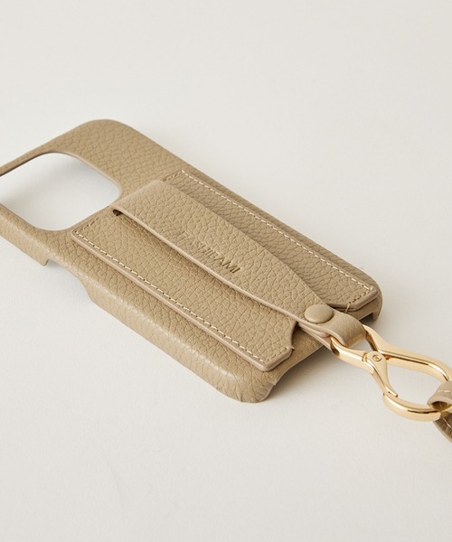 HASHIBAMI クロコ型押し カラバッシュ ストラップ iPhoneケース 携帯