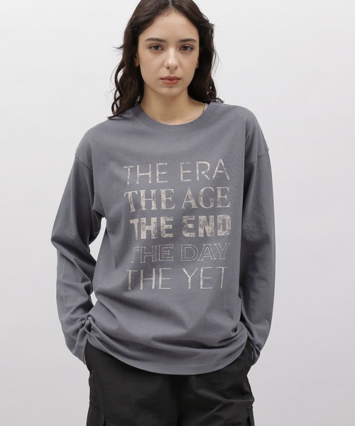 LAKOLE（ラコレ）の「グラフィックロゴ長袖 / 106400（Tシャツ/カットソー・レディース・ピンク/チャコール/オフホワイト・MEDIUM/SMALL）」の7枚目の写真