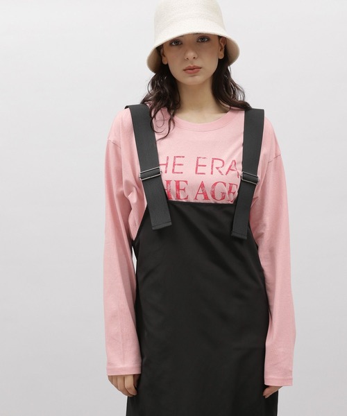 LAKOLE（ラコレ）の「グラフィックロゴ長袖 / 106400（Tシャツ/カットソー・レディース・ピンク/チャコール/オフホワイト・MEDIUM/SMALL）」の14枚目の写真