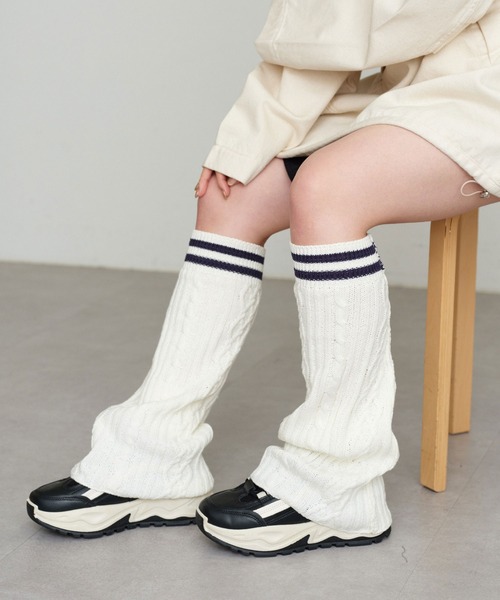 CIAOPANIC（チャオパニック）の「ケーブルラインレッグウォーマー