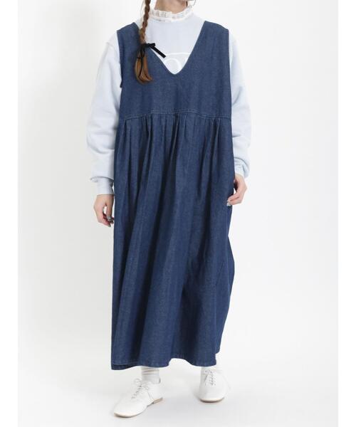 Samansa Mos2（サマンサ モスモス）の「裏毛ロゴスウェット（Tシャツ/カットソー・レディース・チャコールグレー/グレー/サックスブルー/キナリ・F）」の16枚目の写真