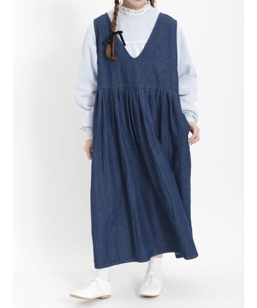 Samansa Mos2（サマンサ モスモス）の「裏毛ロゴスウェット（Tシャツ/カットソー・レディース・チャコールグレー/グレー/サックスブルー/キナリ・F）」の17枚目の写真