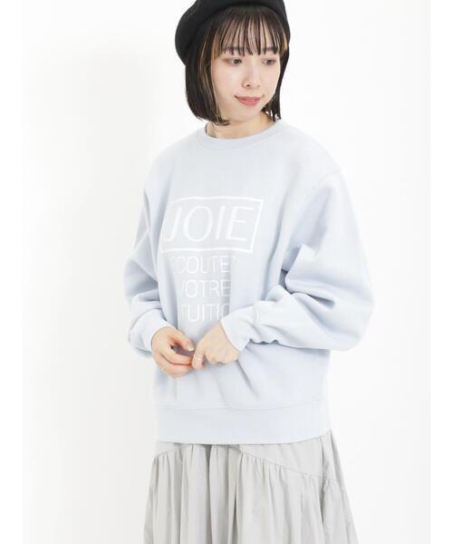 Samansa Mos2（サマンサ モスモス）の「裏毛ロゴスウェット（Tシャツ/カットソー・レディース・チャコールグレー/グレー/サックスブルー/キナリ・F）」の20枚目の写真