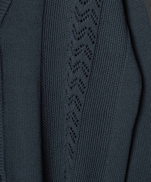 INTER FACTORY(インターファクトリー)の「しの - Loose Sheer Knit Cardigan / ルーズシアーニットカーディガン made in INTER FACTORY(カーディガン/ボレロ・メンズ・ライトグリーン/チャコールグレー・LARGE/MEDIUM/SMALL)」の21枚目の写真