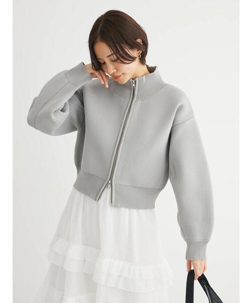 ELENCARE DUE(エレンカーレデュエ)の「・ELENCARE DUE ハイネックZIPカーディガン(カーディガン/ボレロ・レディース・アイボリー/ブラック/グレー・FREE)」の18枚目の写真