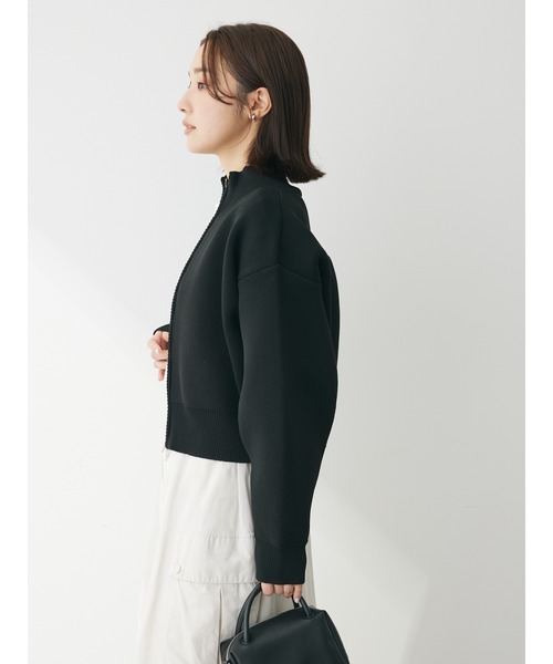 ELENCARE DUE(エレンカーレデュエ)の「・ELENCARE DUE ハイネックZIPカーディガン(カーディガン/ボレロ・レディース・アイボリー/ブラック/グレー・FREE)」の12枚目の写真