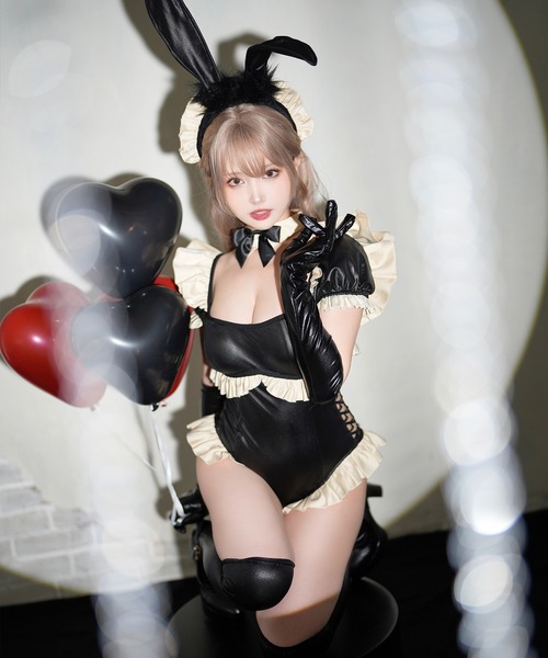 Malymoon（マリームーン）の「フレンチメイドバニー《ハロウィンコスプレ5点セット》（コスチューム/パーティーグッズ・レディース・ホワイト/ピンク/ブラック/ベージュ・FREE）」の11枚目の写真