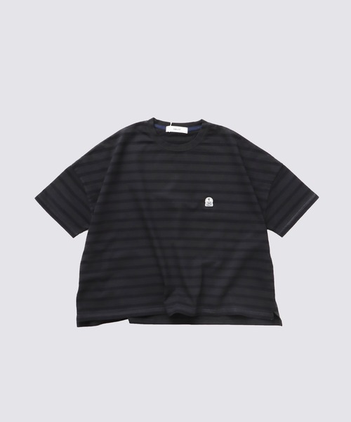 FIDELITY（フィデリティ）の「[WOMEN] BORDER S/S CREW / ウィメンズ半袖ボーダークルーネックシャツ（Tシャツ/カットソー・レディース・ブルー/オフホワイト/ダークネイビー/イエロー/キナリ/チャコール・FREE）」の4枚目の写真