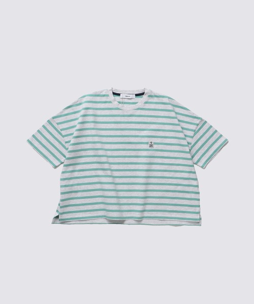 FIDELITY（フィデリティ）の「[WOMEN] BORDER S/S CREW / ウィメンズ半袖ボーダークルーネックシャツ（Tシャツ/カットソー・レディース・ブルー/オフホワイト/ダークネイビー/イエロー/キナリ/チャコール・FREE）」の3枚目の写真