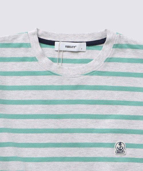 FIDELITY（フィデリティ）の「[WOMEN] BORDER S/S CREW / ウィメンズ半袖ボーダークルーネックシャツ（Tシャツ/カットソー・レディース・ブルー/オフホワイト/ダークネイビー/イエロー/キナリ/チャコール・FREE）」の18枚目の写真