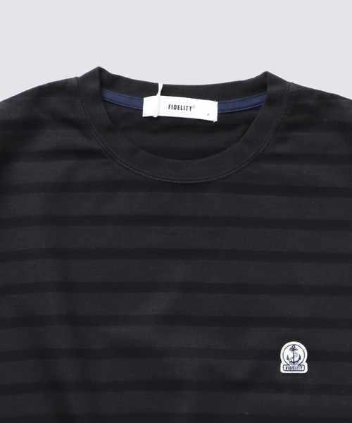 FIDELITY（フィデリティ）の「[WOMEN] BORDER S/S CREW / ウィメンズ半袖ボーダークルーネックシャツ（Tシャツ/カットソー・レディース・ブルー/オフホワイト/ダークネイビー/イエロー/キナリ/チャコール・FREE）」の21枚目の写真