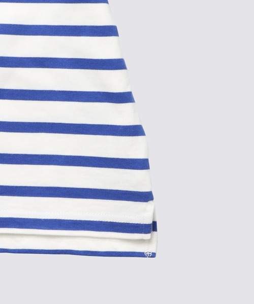FIDELITY（フィデリティ）の「[WOMEN] BORDER S/S CREW / ウィメンズ半袖ボーダークルーネックシャツ（Tシャツ/カットソー・レディース・ブルー/オフホワイト/ダークネイビー/イエロー/キナリ/チャコール・FREE）」の13枚目の写真
