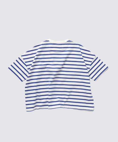 FIDELITY（フィデリティ）の「[WOMEN] BORDER S/S CREW / ウィメンズ半袖ボーダークルーネックシャツ（Tシャツ/カットソー・レディース・ブルー/オフホワイト/ダークネイビー/イエロー/キナリ/チャコール・FREE）」の14枚目の写真
