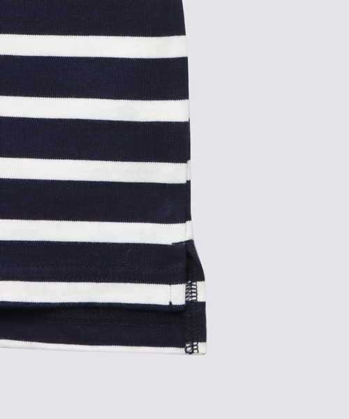 FIDELITY（フィデリティ）の「[WOMEN] BORDER S/S CREW / ウィメンズ半袖ボーダークルーネックシャツ（Tシャツ/カットソー・レディース・ブルー/オフホワイト/ダークネイビー/イエロー/キナリ/チャコール・FREE）」の16枚目の写真