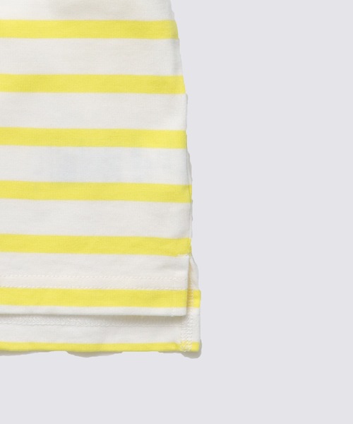 FIDELITY（フィデリティ）の「[WOMEN] BORDER S/S CREW / ウィメンズ半袖ボーダークルーネックシャツ（Tシャツ/カットソー・レディース・ブルー/オフホワイト/ダークネイビー/イエロー/キナリ/チャコール・FREE）」の9枚目の写真