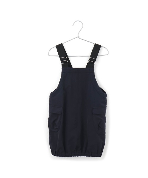 MAKE YOUR DAY（メイクユアデイ）の「バルーンシルエットジャンスカ■80～140cm（ジャンパースカート・キッズ・ネイビー/ラベンダー/ベージュ・140/120/110/130/100/80/90）」の2枚目の写真