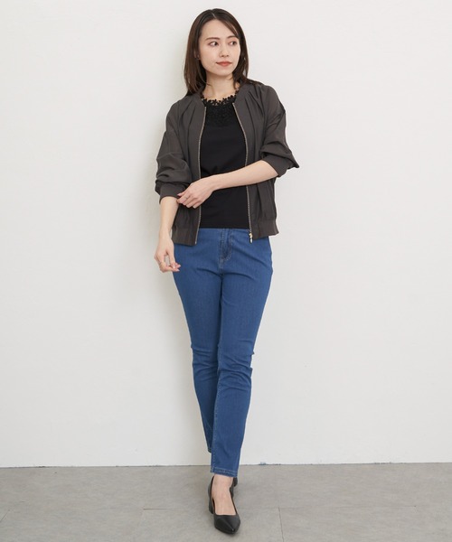 ikka(イッカ)の「【接触冷感/UVカット】コットンUSA前後レースタンクトップ(タンクトップ・レディース・オフホワイト/ベージュ/ブラック・S/M/L)」の18枚目の写真