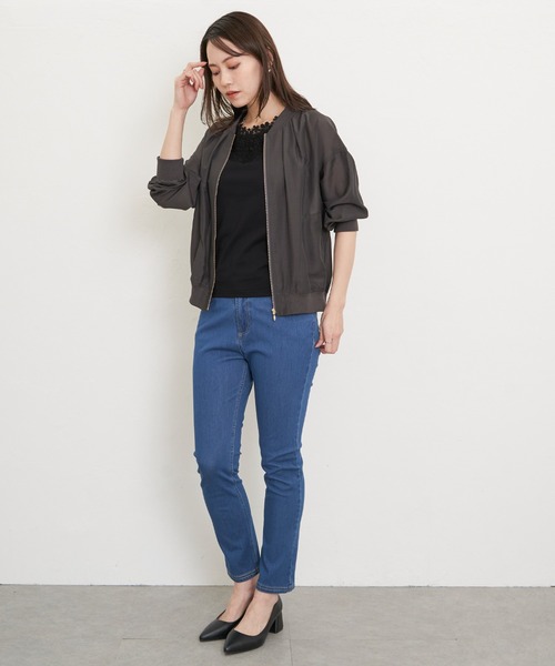 ikka(イッカ)の「【接触冷感/UVカット】コットンUSA前後レースタンクトップ(タンクトップ・レディース・オフホワイト/ベージュ/ブラック・S/M/L)」の17枚目の写真